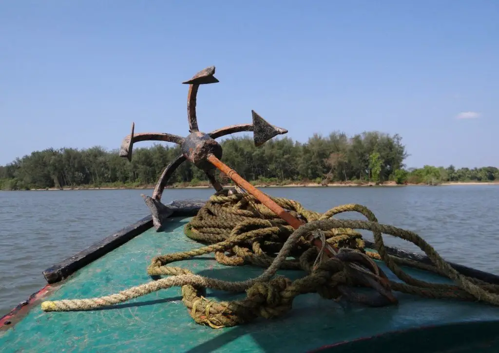 anchoring a boat