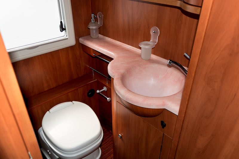 Interior of a larger boat toilet. 