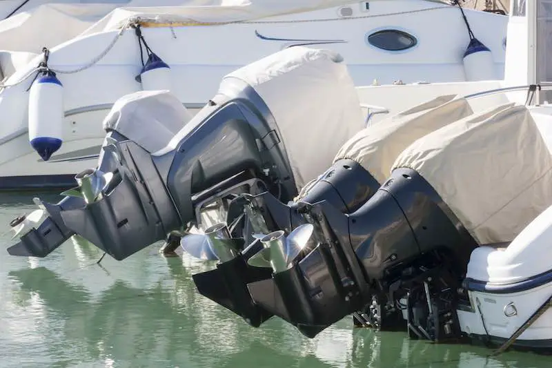 Outboard motor covers made of protective fabrics