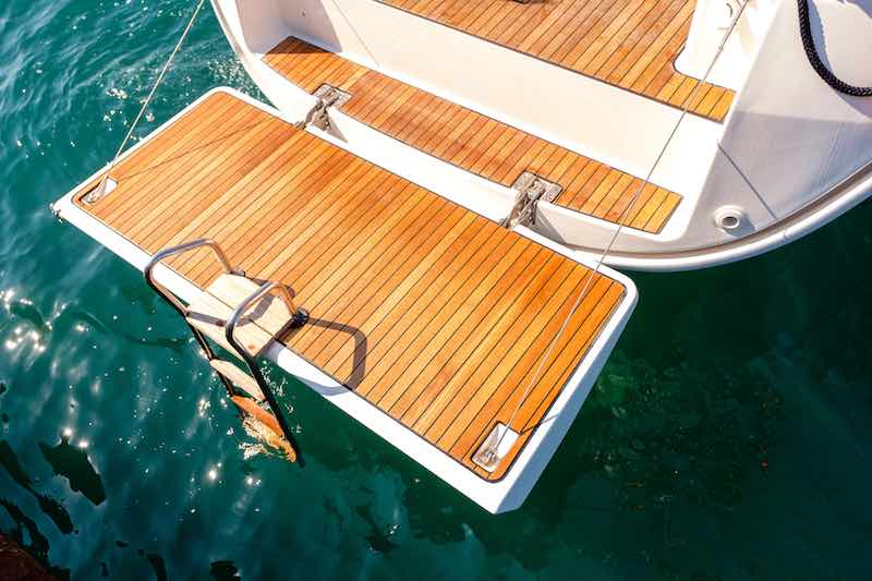 Beautiful teak boat decking